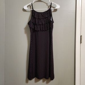 Black red polka dot dress